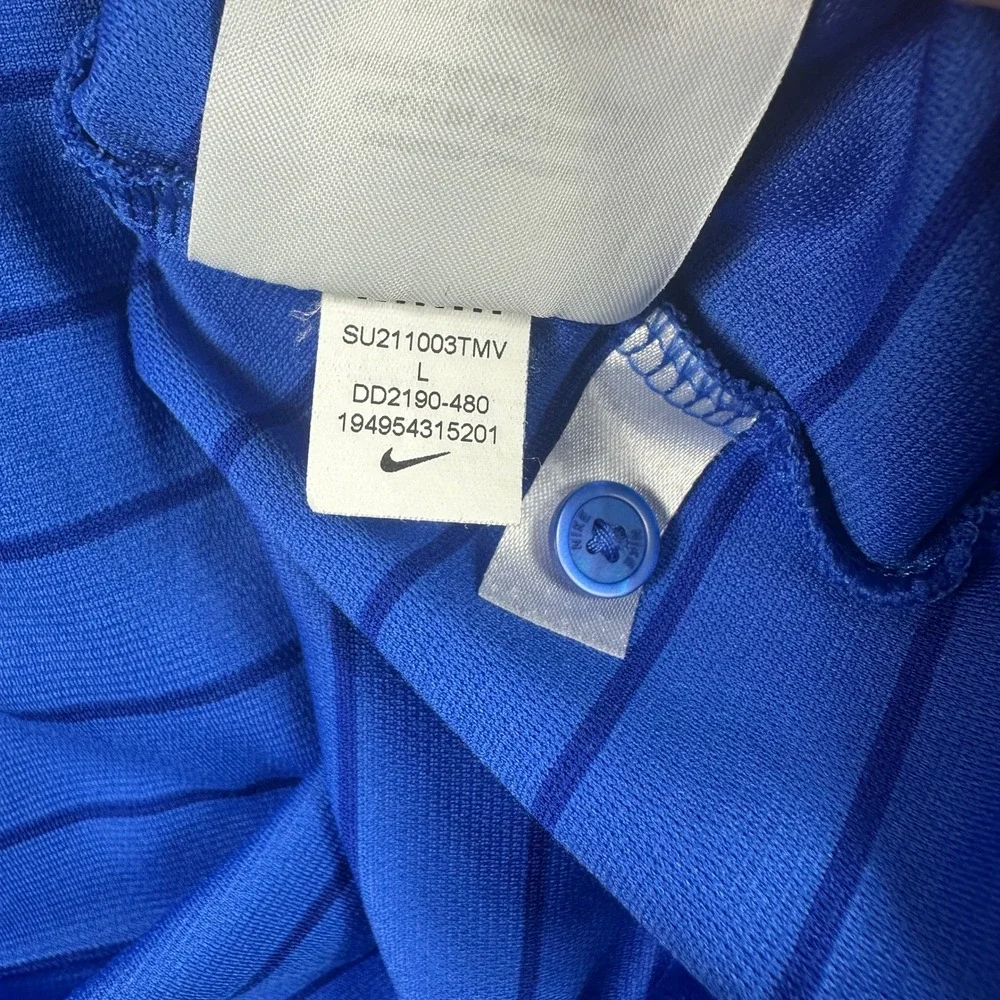 Boston Red Sox Nike Dri-Fit Polo Shirt Mens Large Blue Striped‎ MLB DD2190-480